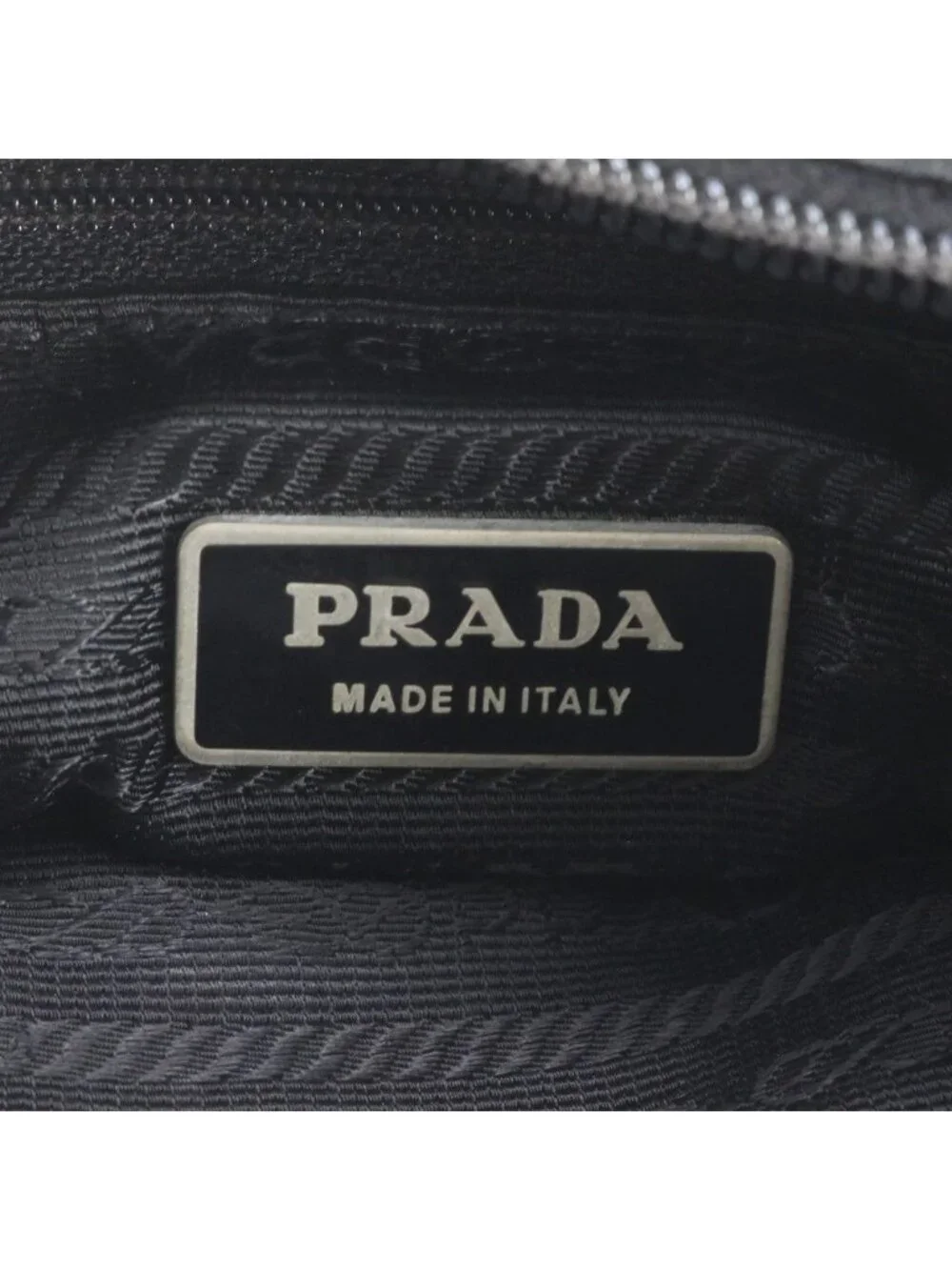 Prada Tessuto Nylon Triangle Logo Leather Shoulder Bag Crossbody Messenger